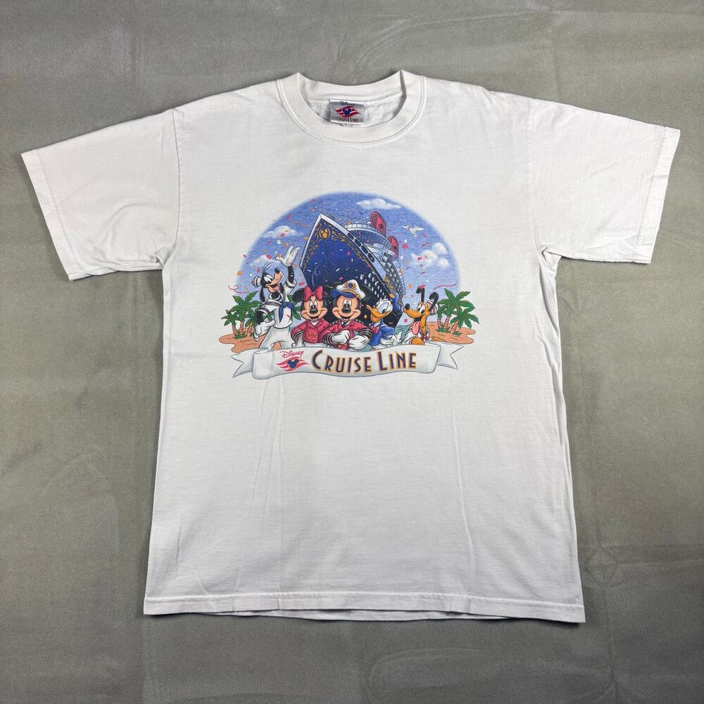 Vintage Disney Cruise Line Mickey Minnie Goofy Pluto USA‎ T Shirt M